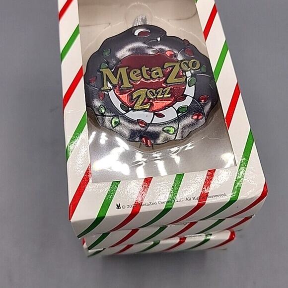 MetaZoo 2022 Christmas Pin Club Set of 4 Ornaments ONLY 2 Kinds of Pins - Picture 7 of 7